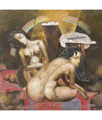 Shihu oil Painting Lady