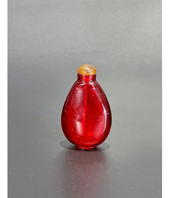 A Chinese Ruby Red Glass Snuff Bottle Mid Qing Dynasty