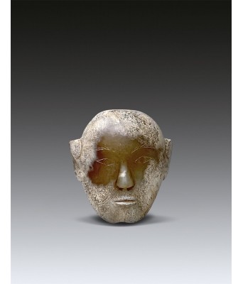 A Chinese Jade Figures Head Han Dynasty BC202-AD220