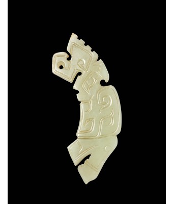 A Chinese White Jade Bird Pendant Western Zhou Dynasty BC1046-771