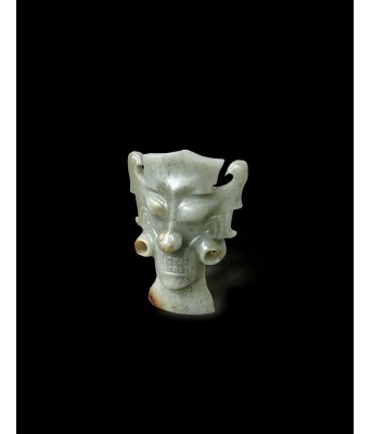 A Chinese Jade Figures Pendant Shijiahe Culture