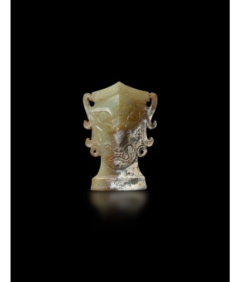 A Chinese Jade Figures Pendant Shijiahe Culture