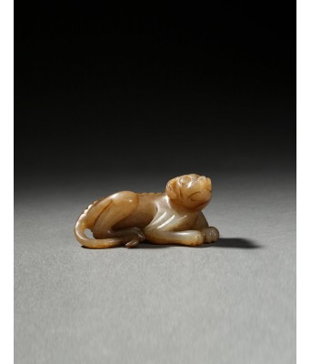 A Chinese White Jade Dog Song Dynasty 960-1279