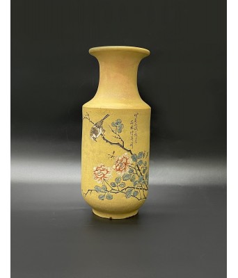 A Chinese Yixing Clay Flower Vase with Shilin Mark