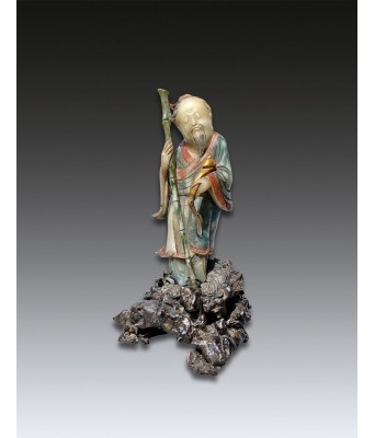 A Chinese Shoushan Stone Louhan Qing Dynasty 1644-1912