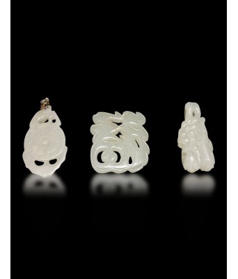 Three White Jade Pendant Qing Dynasty 1644-1912