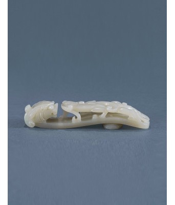 A Chinese white Jade Dragon Hook Qing Dynasty 1644-1912