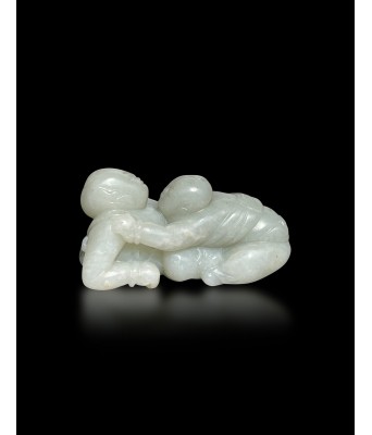 A Chinese White Jade Figures Qing Dynasty 1644-1912