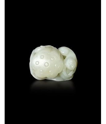 A Chinese White Jade Monkey Qing Dynasty 1644-1912