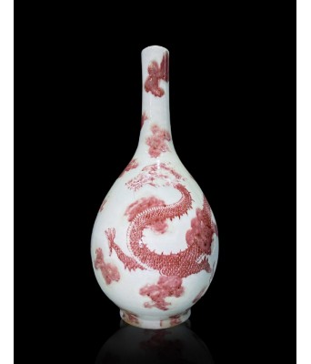 A Chinese Underglazed Red Dragon Vase Qing Qianlong Period 1736-1795