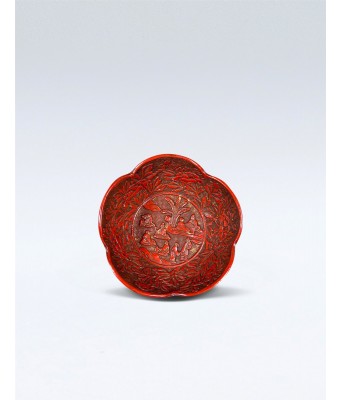A Chinese Cinnabar Lacquer Plate Late Ming Early Qing