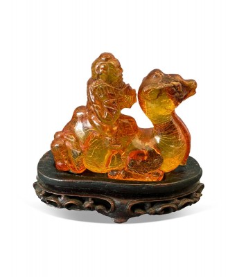 A Chinese Amber Figure Yuan Dynasty
