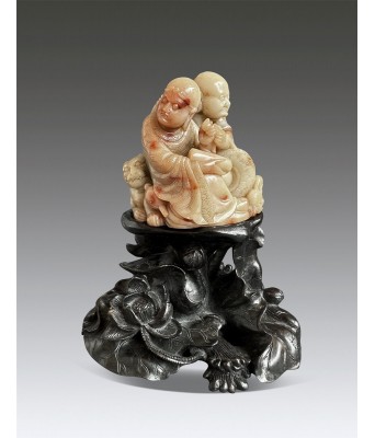 A Chinese Shoushan Stone Luohan Mid Qing Dynasty