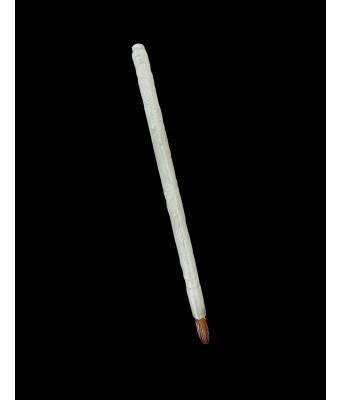A Chinese White Jade Dragon Brush Pen Qing Qianlong Period 1736-1796