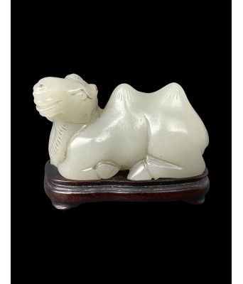 A Chinese White Jade Camel Qing Qianlong Period 1736-1796