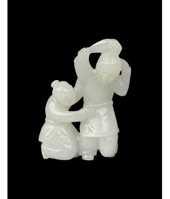 A Chinese White Jade Figure Yuan Ming Dynasty