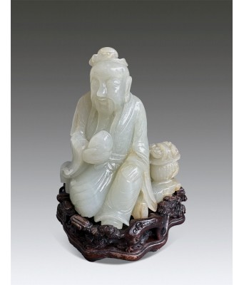 A Chinese White Jade Figure Ming Dynasty 1368-1644