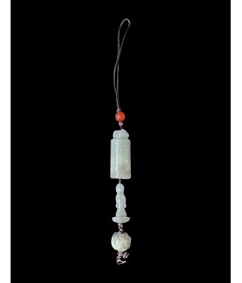 A Chinese White Jade Buddha Pendant 1736-1796