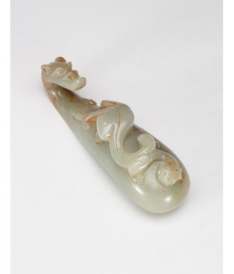 A Chinese Jade Dragon Hook Qing Dynasty 1644-1912