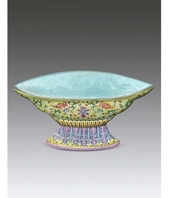 A Chinese Famille Rose Fushou Screen Mid Qing Dynasty