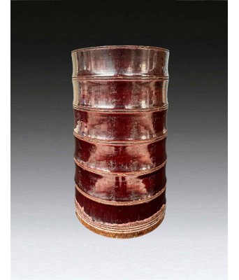 清竹雕漆器嵌银白石老人铭刻笔筒 1644-1912