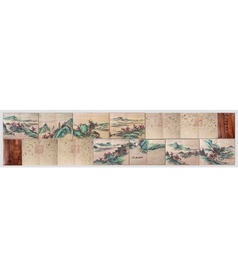 清康熙王敬铭山水册页一对 1661-1722