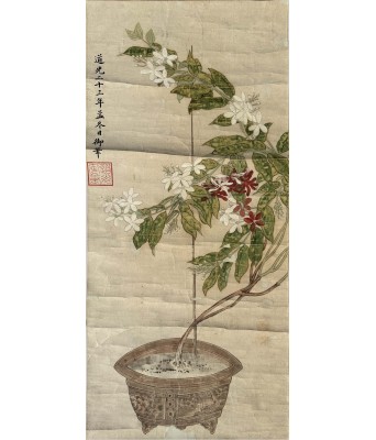 清道光皇帝御笔花卉