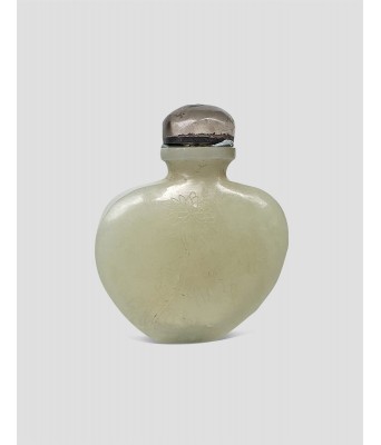 清和田白玉御题诗鼻烟壶 1644-1912