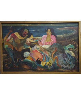 Hendra Gunawan 油画家庭