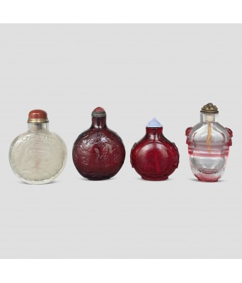 清琉璃鼻烟壶一组四件 1644-1912
