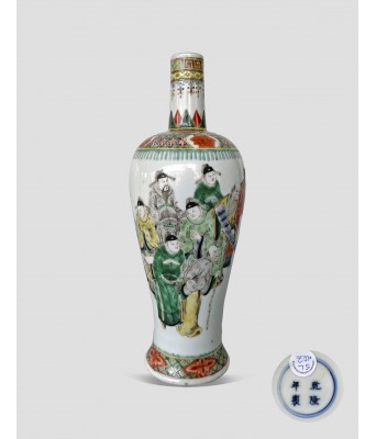 清五彩人物故事瓶 1644-1912
