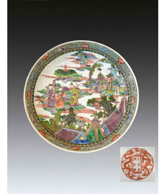 清五彩人物盘 1644-1912
