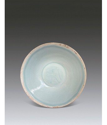 宋代湖田窑影青双鱼碗 960-1279
