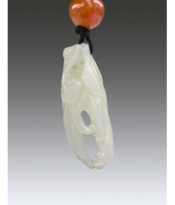 A Chinese Hetian White Jade Foshou Qing Dynasty 1644-1912