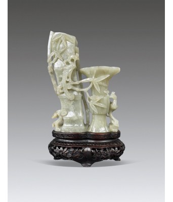 An Imperial Chinese White Jade Pheonix Flower Inserter Ming Dynasty 1368-1644