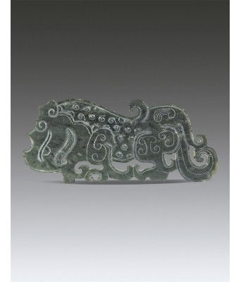 A Chinese Jade Tiger Pendant Warring State BC754-BC221