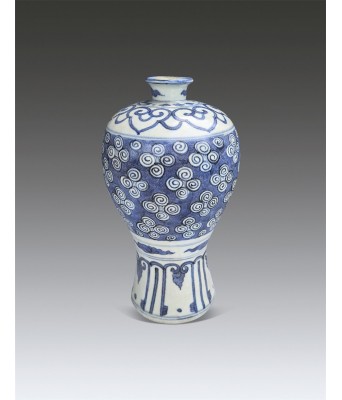 A Chinese Blue and White Ruyi Vase Mid Ming Dynasty