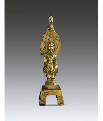A Chinese Bronze Gilty Buddah Sui or Tang Dynasty