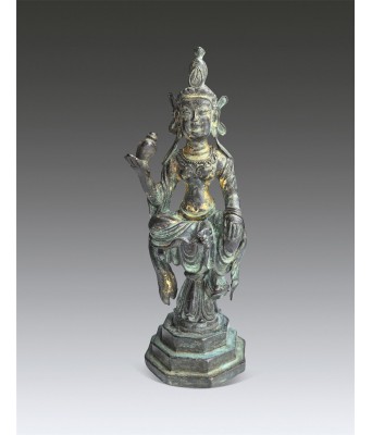 A Chinese Gilt Bronze Guanyin Ming Dynasty 1368-1644