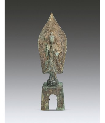 A Chinese Bronze Buddha Western Wei 386-535