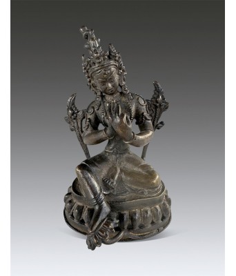 A Chinese Gilt Bronze Buddha 17 Century
