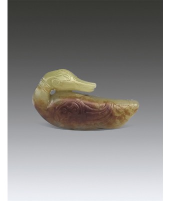 A Chinese Hetian Jade goose Qing Dynasty 1644-1912