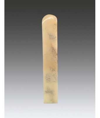 A Chinese Shoushan Soapstone Furong Figure Seal