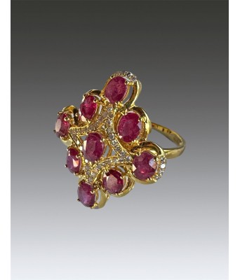 18K Natural Pigeon Blood Ruby Ring with Certificate