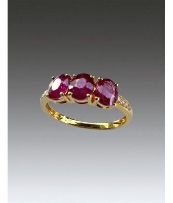 18K Natural Ruby Ring with Certificate