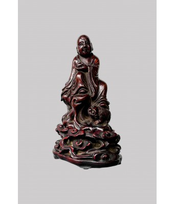 A Chinese Agarwood Luohan Figure  Mid Qing Dynasty