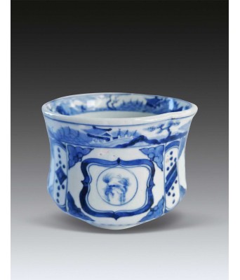 A Chinese Blue and White Landscape Cup Qing Dynasty 1644-1912