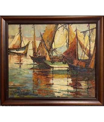 Chia Yu Chian Boat Oil on Canvas