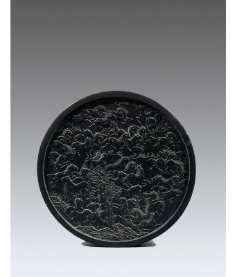 A Chinese Ink Cake with Horses Qing Dynasty 1644-1912