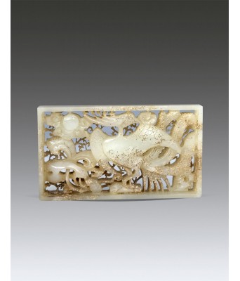 A Chinese Hetian Jade Plaque 1368-1644